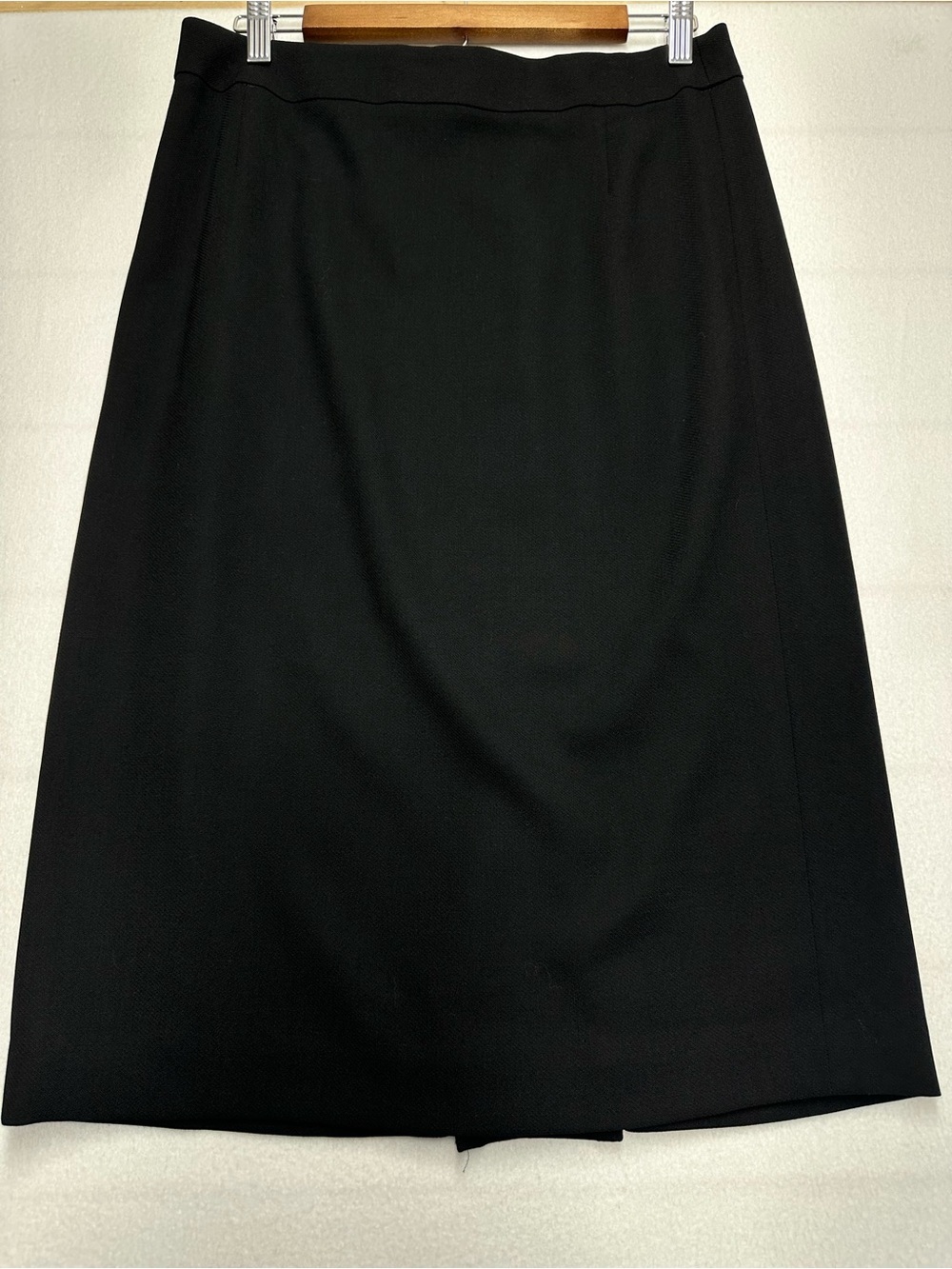 J.Crew 100% Wool Black A-Line Midi Skirt Women’s Size 10 Classic